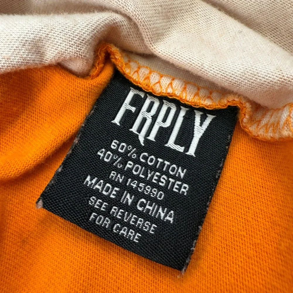 FRPLY Mens XL Orange Hustle In Silence Trust Issues Graphic Streetwear T-Shirt‎